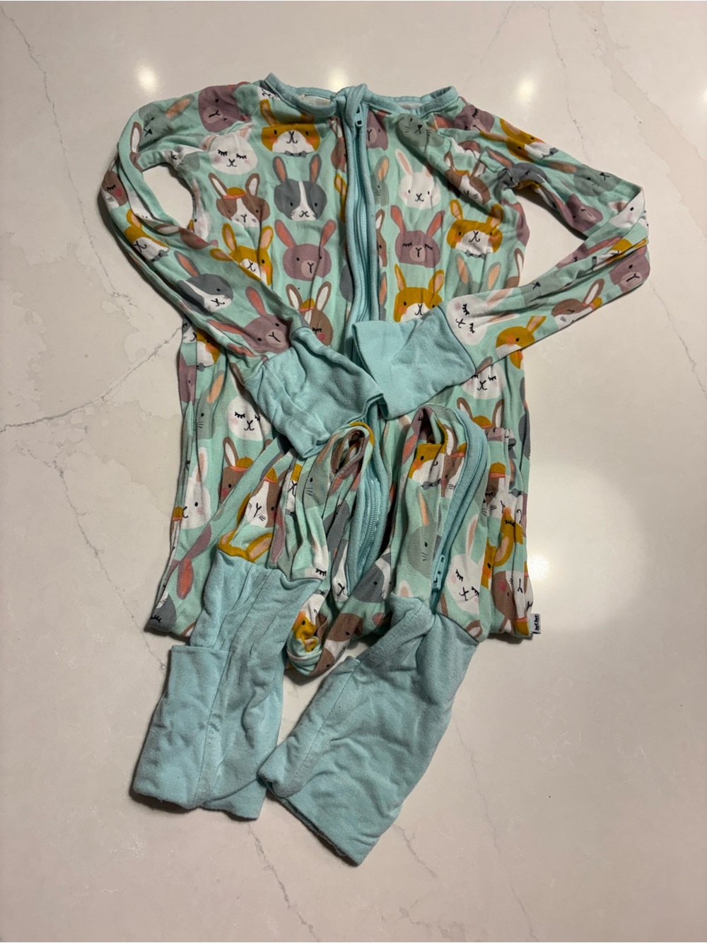 Little Sleepiew PJ bunny print convertible feet